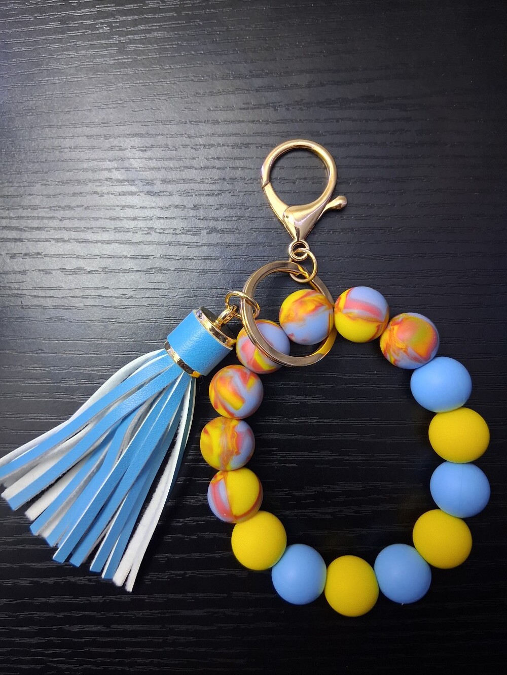 Multicolor Wristlet Keychain
